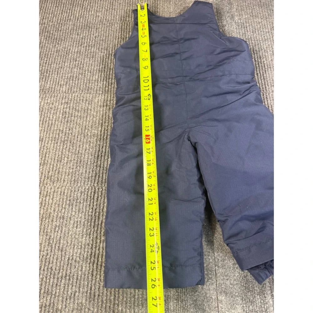 The Childrens Place Navy Blue Fleece Lined Snow Bib Overalls 18-24M